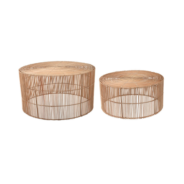 Bay Isle Home Trini 2 Piece Drum Coffee Table Set | Wayfair.co.uk